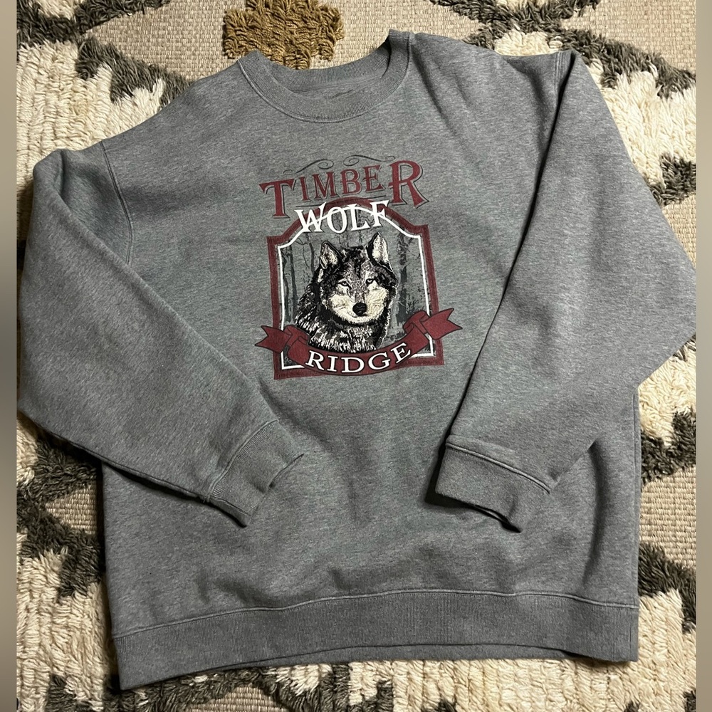 Vintage embroidered Timberwolf crewneck